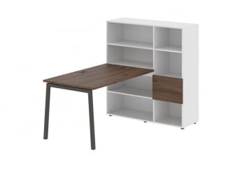 Рабочая станция EDIS ELRST 1213 Дуб Денвер темный Мокко Белый