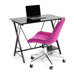 Стеклянный компьютерный стол GD-01 Black (черный)