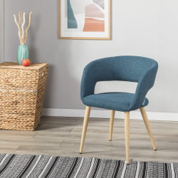 Кресло Hugs синий/нат.дуб