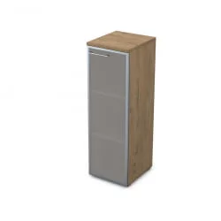 Пенал средний со стеклом левый ГЛОСС ЛИНЕ 9НЛ.017.6 Теаквоод / GLOSS LINE Teakwood