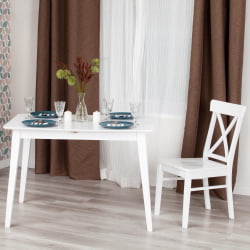 Стул Retro дерево гевея, МДФ, 44,3 x 55 x 89 x SH45см, Белый (White)