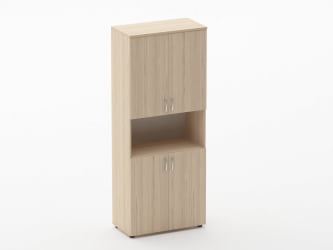 Шкаф высокий закрытый с нишей Glassy 6.19.111 Бук светлый