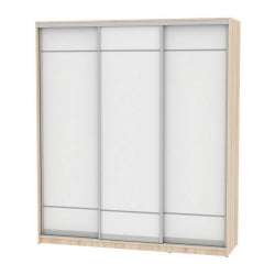 Шкаф-купе B-220х200х60-1(ДСС-Белый-D7D7D7)