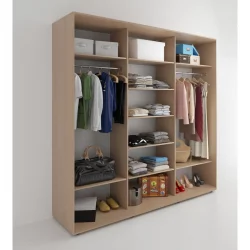 Шкаф-купе 3-х дверный Акцент-Вера ДС 2400х600 Дуб молочный