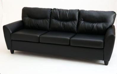 Диван трехместный Наполи Премиум Д3 Санторини 401 (черный) Категория 1