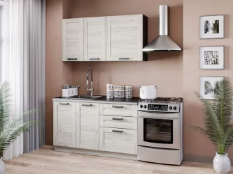 Шкаф кухонный 400 Винченца ЛД 234.320.000.074 Черный Дуб Крафт белый