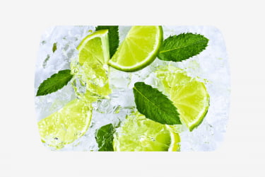 Обеденный стол Бостон ф/п Лайм, 900*600 мм, белый/хром брифинг