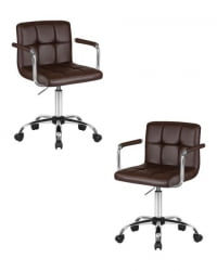 Офисное кресло для персонала DOBRIN TERRY (коричневый) 2 шт