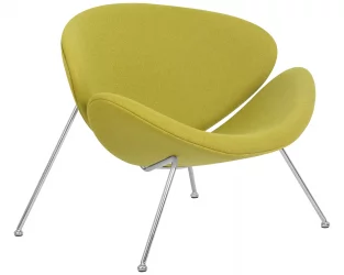 Кресло дизайнерское DOBRIN EMILY Светло-зеленая ткань AF3