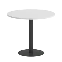 Стол журнальный круглый HOME OFFICE VR.SP-5-90.1 Белый Бриллиант/Антрацит металл