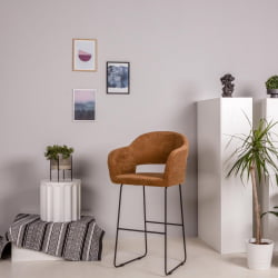 Стул барный Oscar (Б) Браун/ЛинкЗолот