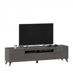 Тумба под ТВ Бруклин 1800 с опорами Оникс Серый глянец