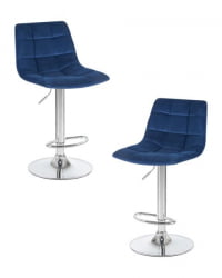 Стул барный ДОБРИН ТАИЛОР (синий велюр (МДЖ9-117)) 2 шт / DOBRIN TAILOR (MJ9-117))