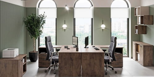 Комплект дверей средних (2 шт.) LEMO L-017 Таксония шоколадная