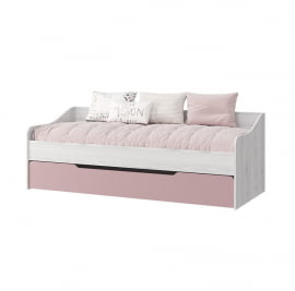 Детская кровать Лило, выдвижная, ясень анкор светлый/пепельная роза