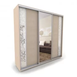 Шкаф-купе 3-х дверный Акцент-Вера КС 2100х600 Дуб молочный