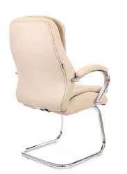 Кресло для посетителей Еверпроф Валенсиа CФ Экокожа Бежевый / Everprof Valencia CF