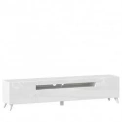 Тумба под ТВ Бруклин 2000 с опорами Белый глянец