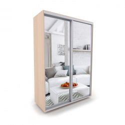 Шкаф с зеркалом Акцент-Сим З 1400х600 Дуб молочный