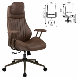 Кресло руководителя БРАБИКС ПРЕМИУМ Аризона ЕКС-573 Коричневый / BRABIX PREMIUM Arizona EX-573