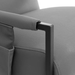 Кресло Charli LUX/Чарли Люкс К экокожа , Sharp Графит, 70х80х82 см