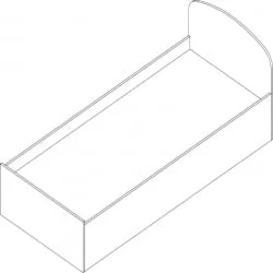 Кровать 80 на 200 Проспект Гм.КР-8 вишня