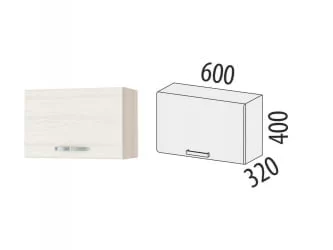 Шкаф кухонный над вытяжкой (плавное закрывание) Графит 74.83 Сосна Астрид /Ваниль