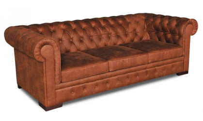 Диван трехместный раскладной Беркли 3Р Рыжий