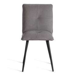 Стул обеденный Sweet велюр, серый/черный, 29, 46х55х88