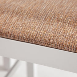 Обеденный комплект Хадсон (стол + 4 стула) Хадсон (стол + 4 стула)/ Hudson Dining Set дерево гевея/мдф, стол: 110х70х75см / стул: 44х42х89см, pure white (белый 2-1), ткань кор.-зол.