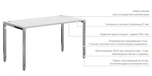 Стол письменный правый XTEN GLOSS XGCET 169 R Бук Тиара