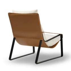 Кресло ERK-LC03-GY, коричневое, белое