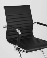 Кресло для посетителей ТопЧаирс Висит черное 2 шт. / TopChairs Visit