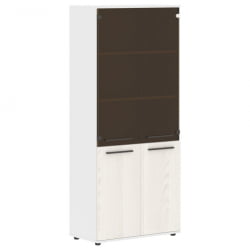 Шкаф комбинированный ЕДИС ЕХCС 85.2 Ясень Траун Мокко Белый / EDIS EHCS