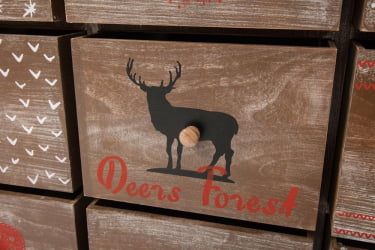 Комод с 9 ящиками Secret De Maison CHRISTMAS 9 ( mod. HX16-007NS ) brown antique/ash christmas