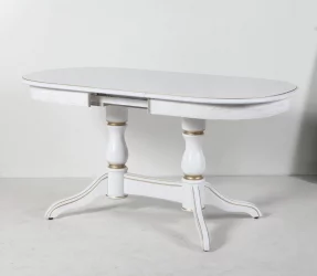 Стол из массива дерева Лира (1,2м) тон 1 с золотой патиной