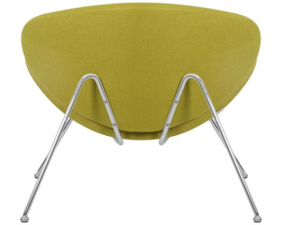 Кресло дизайнерское DOBRIN EMILY (светло-зеленая ткань AF3, хромированная сталь) 2 шт