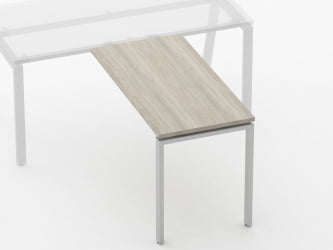 Брифинг-приставка для стола на Л-обр.опорах Deka 73.10.12 Дуб Сантана светлый