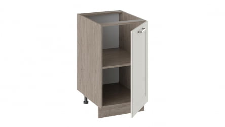 Шкаф напольный Одри Н_72-45_1ДР Дуб Сонома трюфель/Бежевый шелк