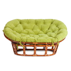 Диван MAMASAN/МАМАСАН 23/02 W /с подушкой/ подушка 182х119 см, 169х102х80 см, Cognac (коньяк), флок, олива, 23