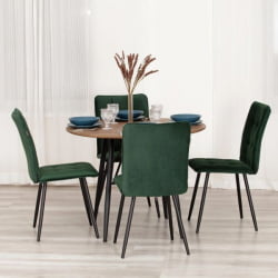 Металлический стул Bari LT, велюр, Deep Forest (изумруд), 41х55х89 см