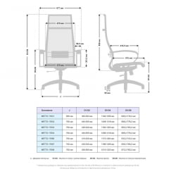 Кресло офисное МЕТТА B 1m 7/K131, Основание 17831 Комплект 1 Серое Черное
