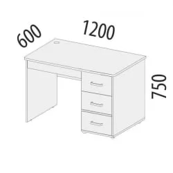 Детский стол Эверест 500.15 Дуб Кронберг/Белый шпон