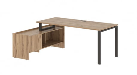 Стол с тумбой EDIS EUCT 19814 Дуб Денвер светлый Мокко