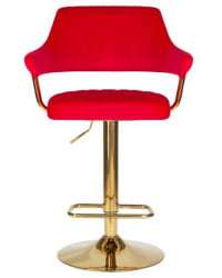 Стул барный DOBRIN CHARLY GOLD (красный велюр (MJ9-45)) 2 шт