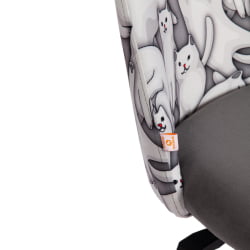 Кресло MELODY ткань/флок, серый, Cats/29