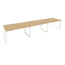 Стол переговорный (3 столешницы) ONIX O.MO-PRG-3.3 Тиквуд Светлый/Белый