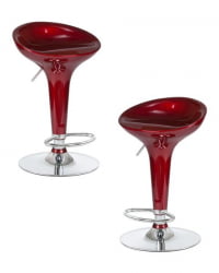 Стул барный DOBRIN BOMBA (бордовый металлик) 2 шт