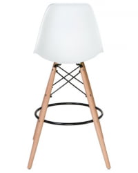 Стул барный ДОБРИН ДСВ БАР (ножки светлый бук, цвет сиденья белый (В-02)) 2 шт / DOBRIN DSW BAR (W-02))