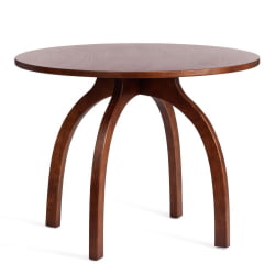 Стол деревянный THONET (mod.T9108) дерево вяз, 100х75 см, Темный Орех (№5)